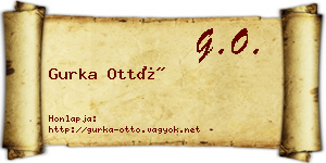 Gurka Ottó névjegykártya